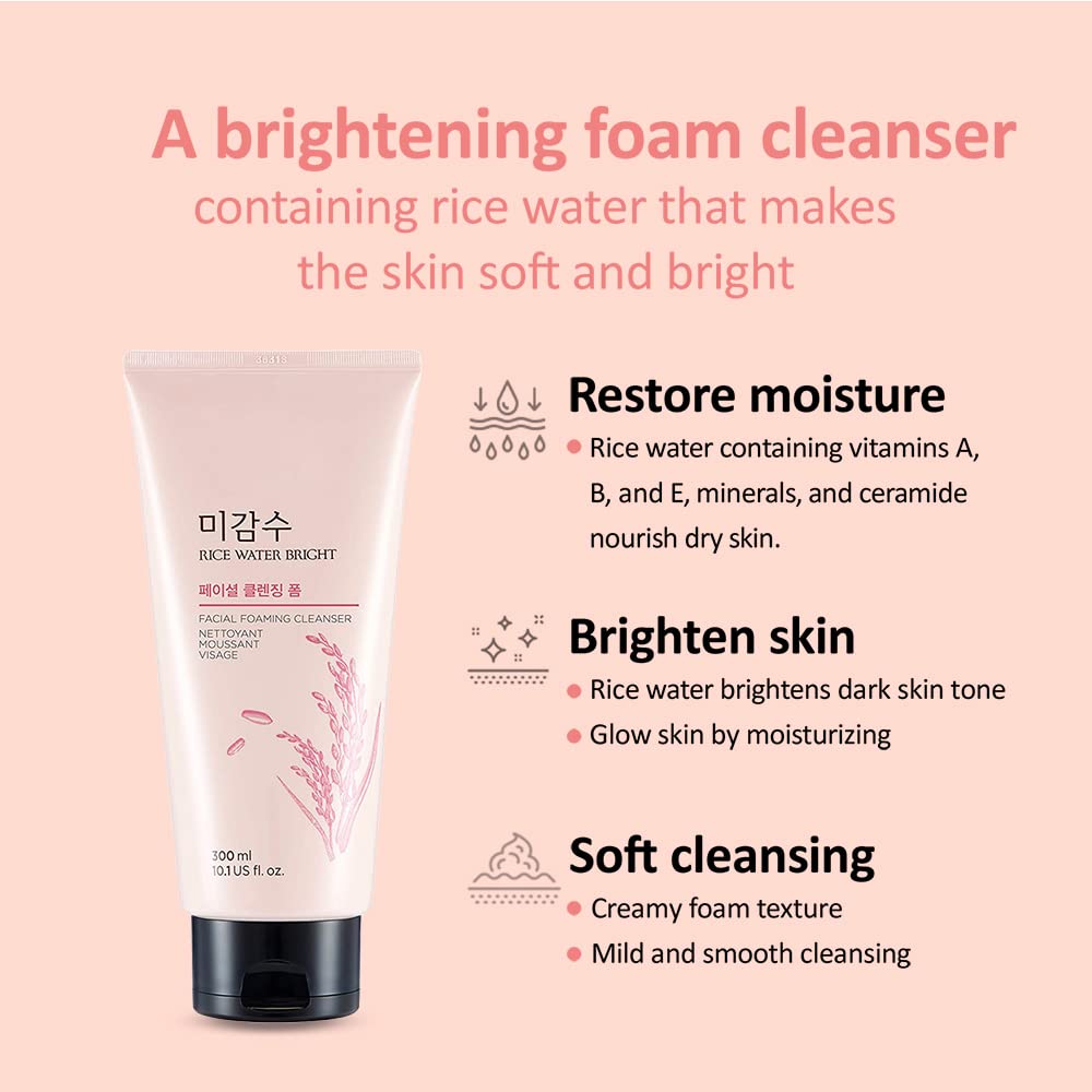 THE FACE SHOP - Rice Water Bright Cleansing Foam