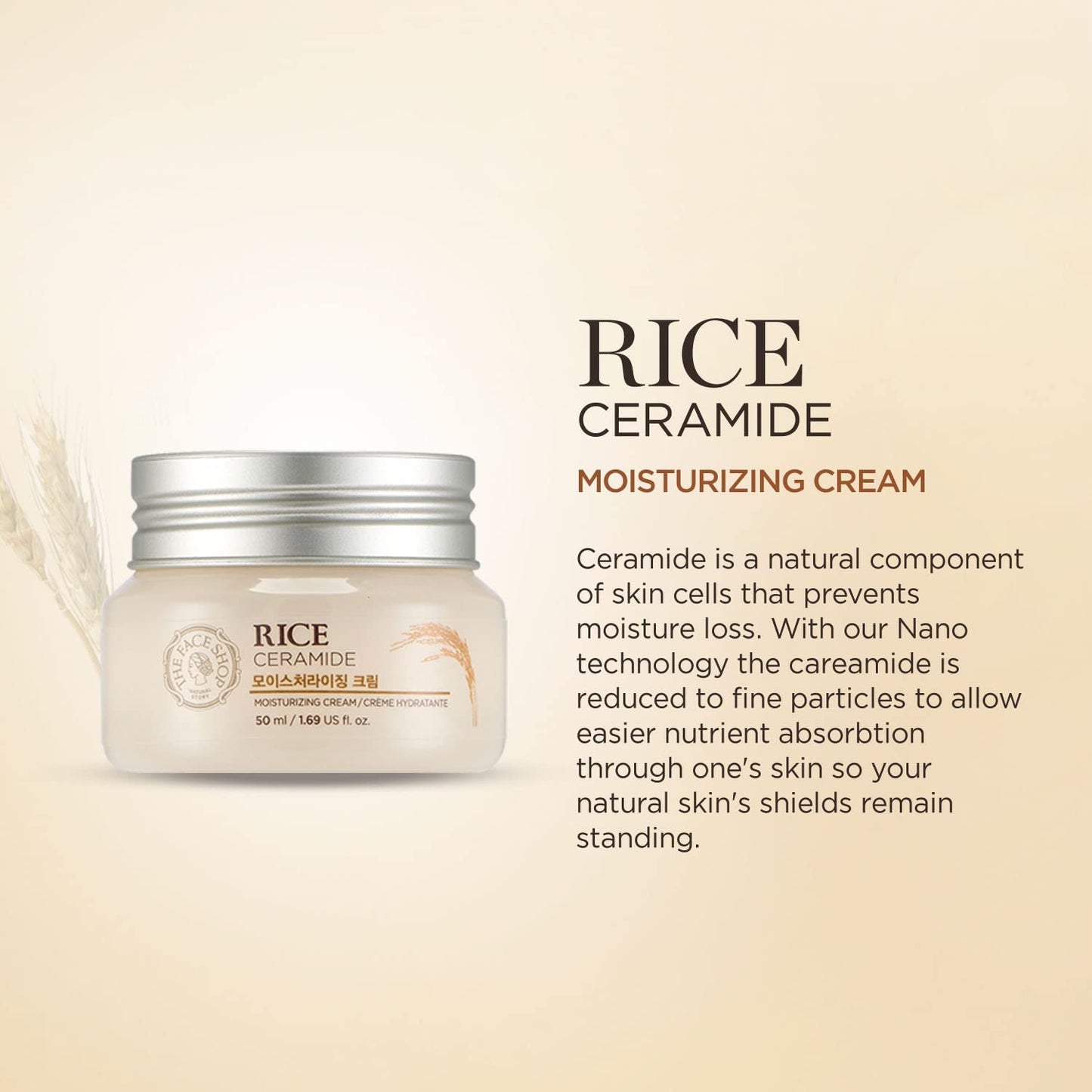 THE FACE SHOP - Rice & Ceramide Moisturizing Cream